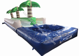 Palm trees slope inflatable water slide 2017 China inflatable water slide with pool
