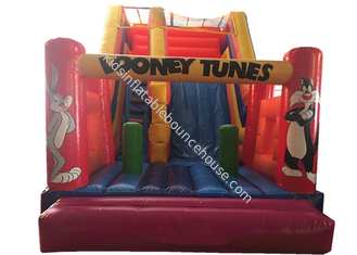 PVC Rabbit Simple Inflatable Dry Slide Looney Tunes Waterproof EN14960 SGS CE