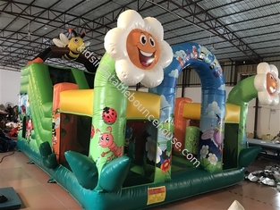 Commercial Outdoor Inflatable Insects Obstacle Course Bouncy Castle Combo Funcity