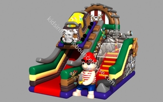 Pirate Theme Amusement Park Inflatable Playground Bouncy Castle Water Slide