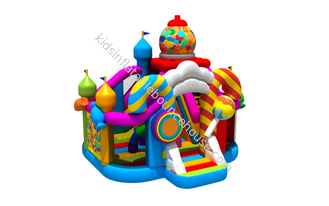 Inflatable Combos Happy Easter Candy Theme Inflatable Playground Funcity Bouncer Obstacle Castle