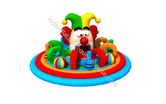 Inflatable Fun City  Colorful Clown Inflatable Fun City Kids 0.55mm Pvc Jumping Castle Combo