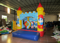 0.55mm PVC Tarpaulin Inflatable Smurf Jumping Castle House / Small Baby Bounce House
