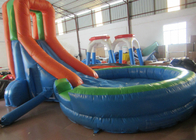Simplest inflatable water slide inflatable short slide with pool for children outdoor water slide