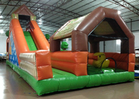 Large Children / Adult Inflatable Fun City 12 X 5 X 5.25m Fire Resistance Customized