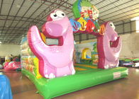 Inflatable Dinosaur Baby Bouncy Castle , Quadruple Stitching Toddler Jumping Castle