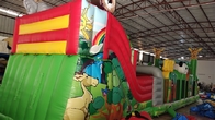 Parcours Zoo Inflatable obstacle course bounce house 4x16x5m