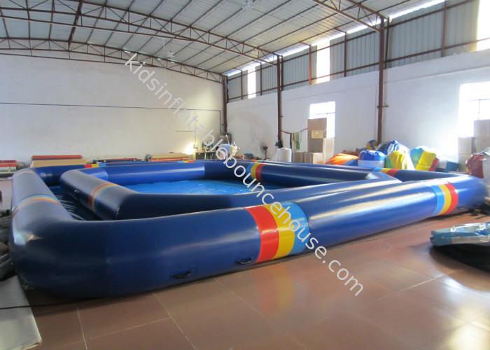 Attractive Inflatable Water Games Giant Outdoor Inflatable Pool 8 * 8 * 0.65m  0.9mm Pvc Tarpaulin
