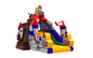 New Big Blow Up Guard Themed Waterproof Commercial Inflatable Water Slides Castle  Dry Slide with Rock Climbing Wall