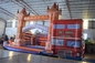 PVC Red Wide Inflatable Bus House Jumping Castle For Kids Entertainment Eco - Friendly