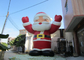 Attractive Outdoor Inflatable Christmas Decorations Blow Up Santa Claus 8mH