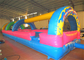 Inflatable the commercial rainbow water slide inflatable horizontal direction interesting wild splash on sale