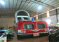 Closed inflatable bus standard slide hot fire truck inflatable dry slide fire fighting truck inflatable slide