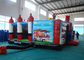 Customized Fire Truck Design Inflatable Fun City Fireproof inflatable fire engine 8 X 6 X 5m In Public