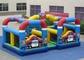 Outdoor Police Station Design Inflatable Fun City Waterproof For Amusement Park Double jumping area inflatable jumping
