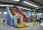 Spaceship themed inflatable high dry slide Top hot sale blue inflatable high slide
