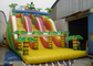 Commercial inflatable jungle dinosaur high slide classic inflatable dinosaur dry slide