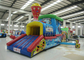 Colourful Amusement Park Blow Up Bounce House , Outdoor Obstacle Course Moon Bounce Inflattable Tunnel