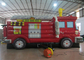 Funny Firetruck Inside Bounce House , Kindergarten Baby Indoor Inflatable Bouncer