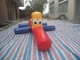 Custom Inflatable Water Park Floating Clown Obstacles With Logo Printing