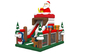Christmas Santa Tree Commercial Inflatable Water Slides Dry Type 0.55mm PVC Tarpaulin Material
