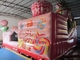 Colorful Commercial Inflatable Candy Castle Bounce House For Christmas Decoration