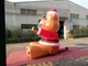 Customized PVC Printing Inflatable Christmas Decorations Bear Catoon For Commercial Show
