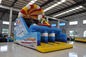 Cute Lovely Bear Inflatable Dry Slide High Durability Fire - Retardant