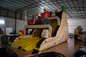 Classic Inflatable Jump House , Inflatable Witch Dry Slide With Animals On It