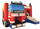 Fire engine inflatable combo inflatable fire truck combo Fire Fighting Truck inflatable combos