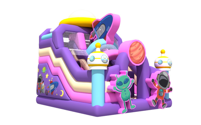 Factory Inflatable Bouncy House With Slide Moon Alien Astronaut ...