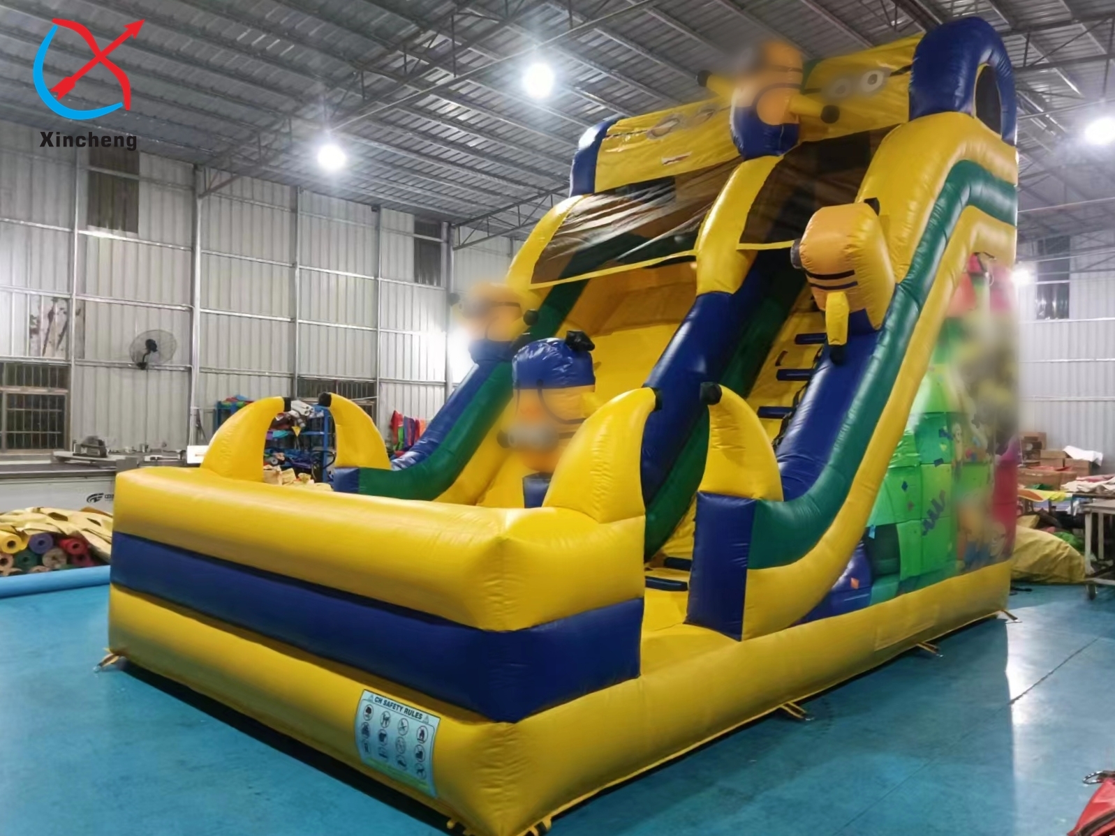 Commercial Yellow Cartoon Inflatable Slide Inflatable Dry Slides Outdoor