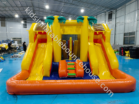 PVC 4x4x3m Inflatable Combos Little Bounce House Kids Bouncy Castle With Slide