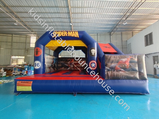Outdoor Bounce House Inflatable Bouncer Combo With Slide Hero Spiderman Cartoon Theme
