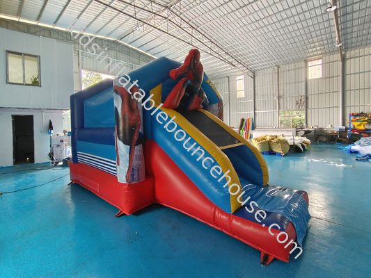 Fireproof 0.55mm Inflatable Jumping Castle Bouncer Combo With Slide Spiderman