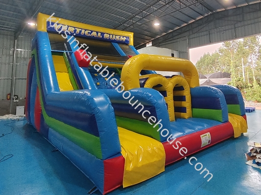 UL Listed Commercial Inflatable Water Slides Vertical Rush Inflatable Obstacle Slide Customized Logo