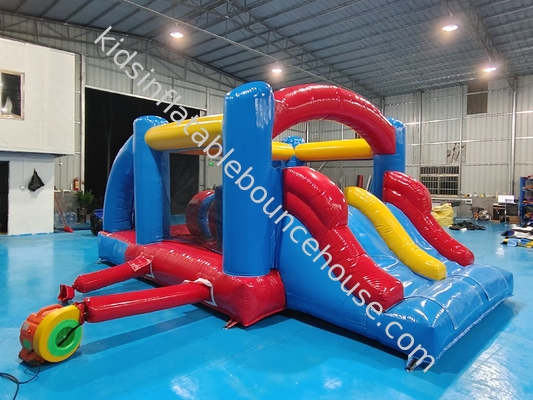 Commercial Bounce House With Blower Double Slide Inflatable Bouncy House With Double Slide Combo For Sale