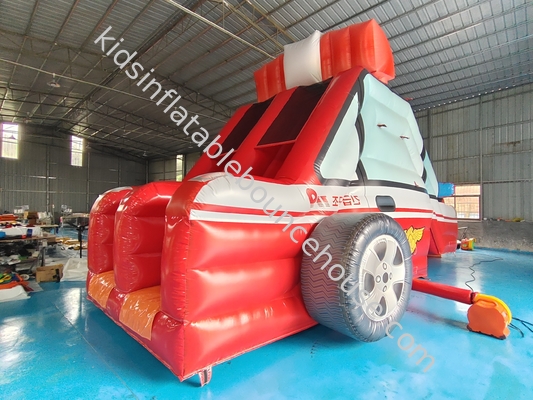 Customized Inflatable Slide Fire Fighting Truck Carton Inflatable Double Dry Slides