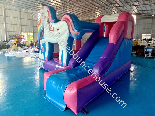 High Quality Inflatable Castle Unicorn Cartoon Inflatable Bounce House With Slide Jumping House For Kids