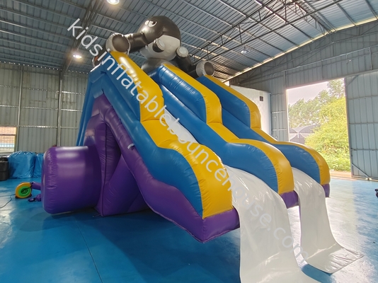 Digital Printing Inflatable Dry Slide Castle Double Slides Inflatable Giant Slides Shark Cartoon For Kids And Adults