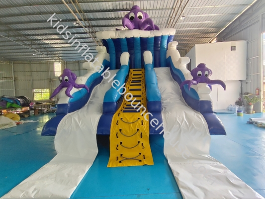 New Design Popular Inflatable Slide Ocean Octopus Cartoon Party Inflatable Dry Double Slides For Kids And Adults