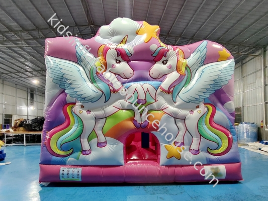 New Design Digital Printing Inflatable Bounce House With Slides Unicorn Inflatable Jumping Castle For Kids