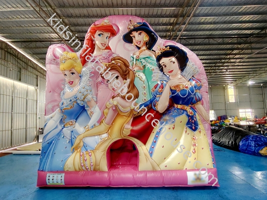 Digital Printing Inflatable Bounce House With Slides Disney Princess Inflatable Jumping Castle For Children
