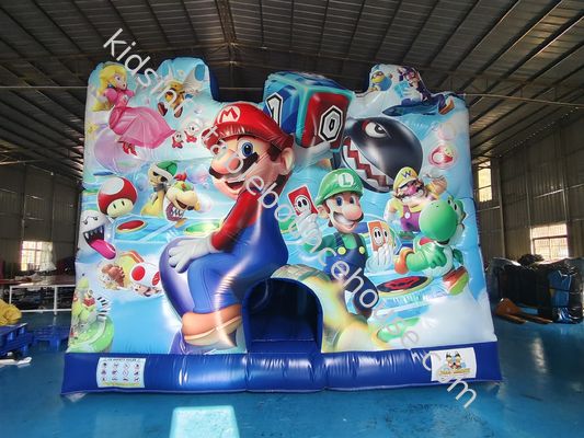 Digital Printing Inflatable Bounce House With Slides Super Mario Inflatable Jumping Castle