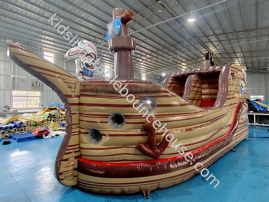 Commercial Inflatable Castle The Pirate Ship Inflatable Bouncy House With Slide Inflatable Playground For Kids