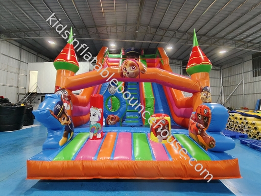 Popular Commercial Inflatable Slides PAW Patrol Theme Inflatable Slides Castle For Kids And Adults