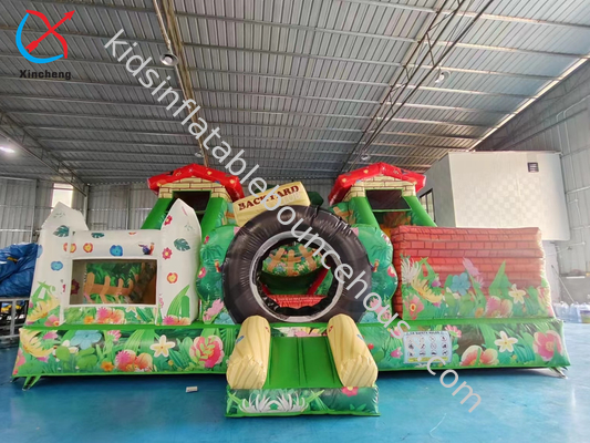 Custom PVC Inflatable Bounce House With Slide  Inflatable Combo For Kids