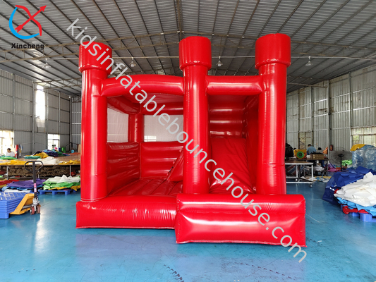 Customized Red Inflatable Wedding Bouncy House With Slide Inflatable Combo For Party