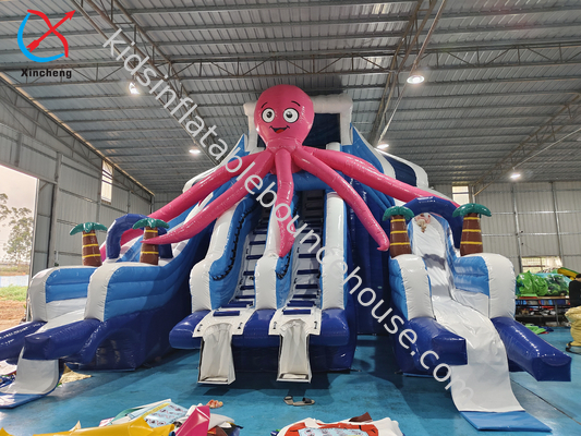 Factory Commercial Inflatable Slide Octopus Inflatable Double Dry Slides Outdoor