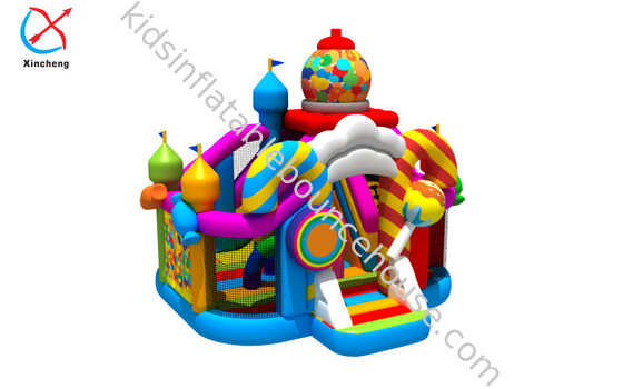 Supplier Inflatable Combos Happy Easter Candy Theme Inflatable Bouncy House Castle